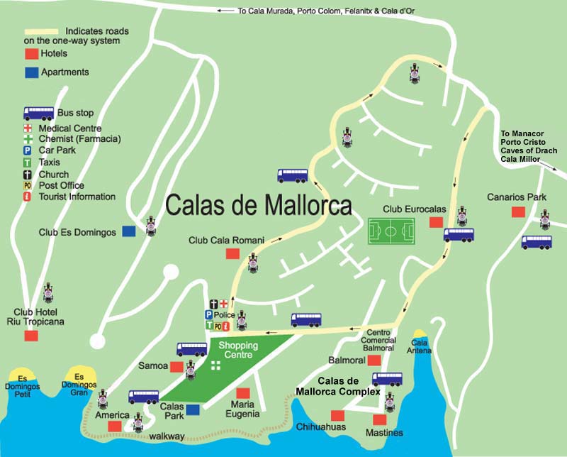 Calas de Mallorca Street Map Majorca(Mallorca)